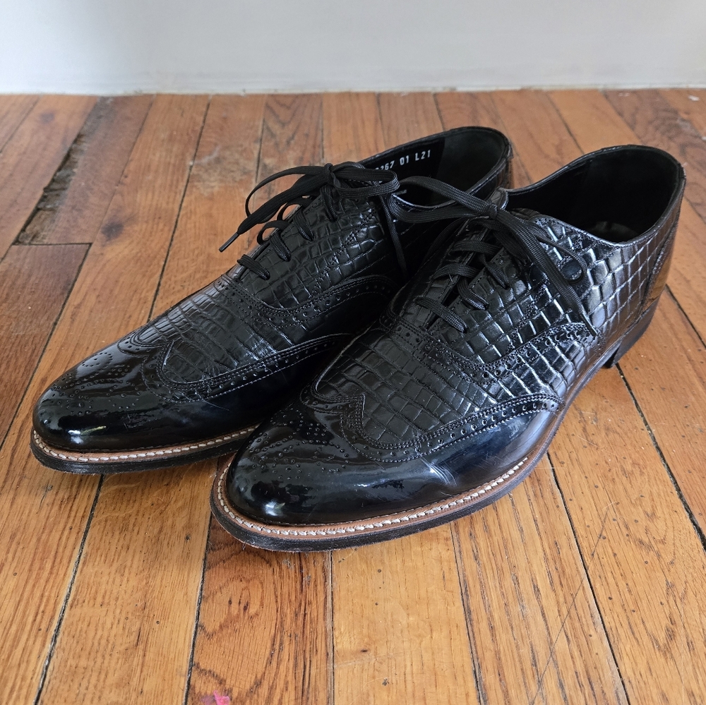 Stacy Adams Dayton in Black Alligator. Men's size 12D